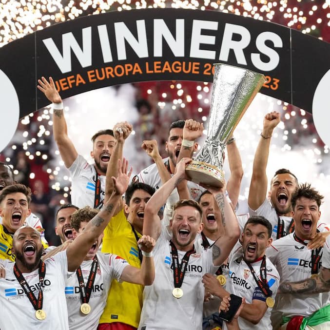 Sevilla win seventh Europa League title after beating Roma 4-1 on penalties