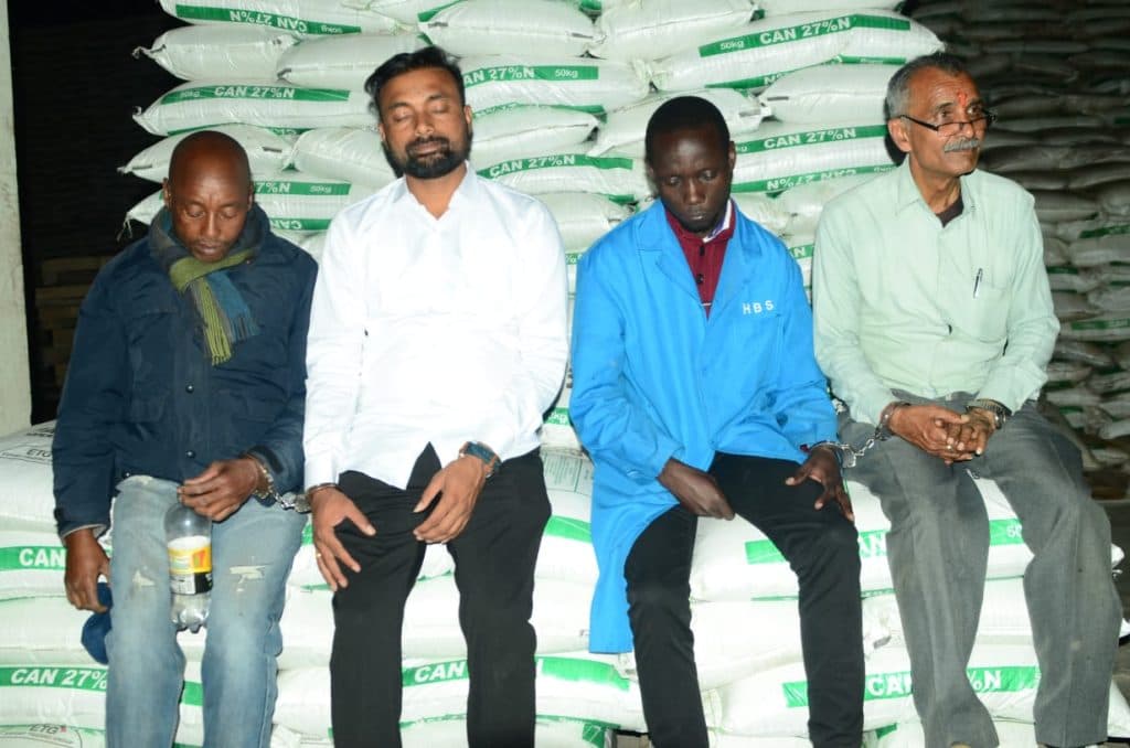 Police arrest four, seize 50,000 bags of subsidized fertilizer