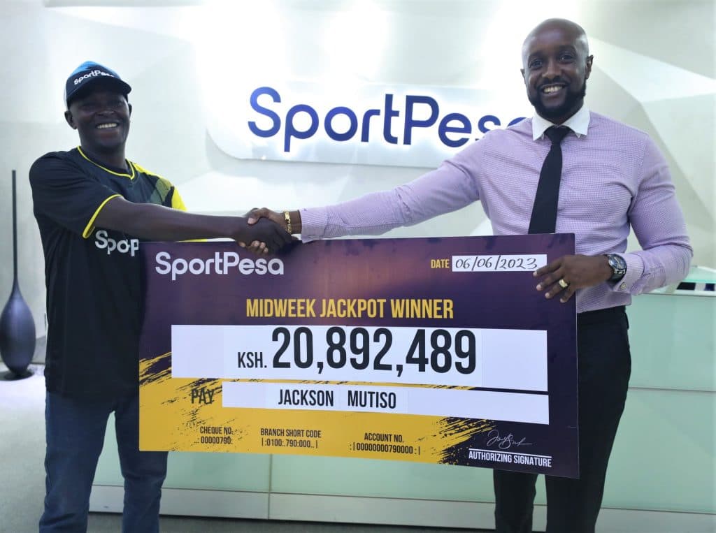 Jackson Mutiso bags 20.8 million  Shillings in Sportpesa Midweek Jackpot