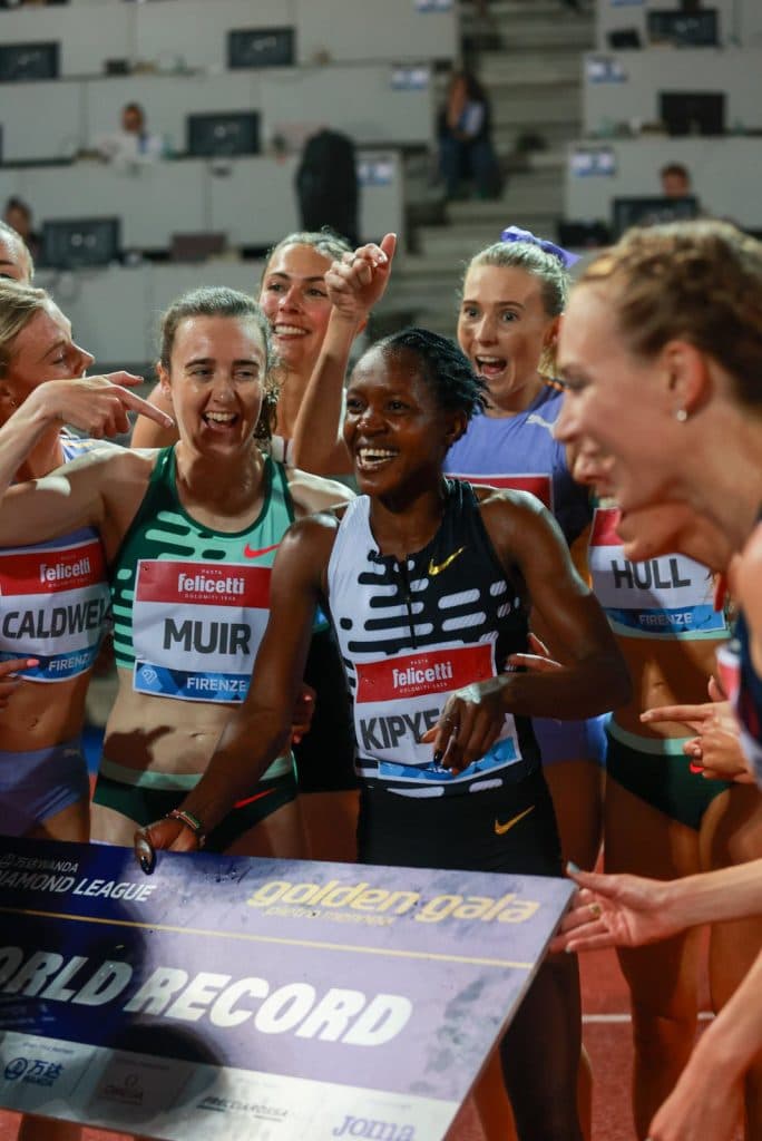 Kipyegon obliterates 1500M World Record setting new record of 3:49.11