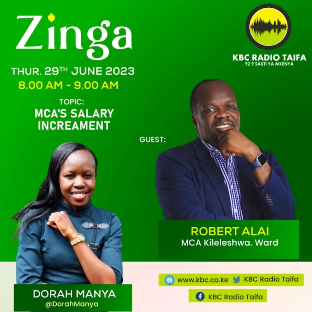 Zinga: Robert Alai atetea nyongeza ya mshahara kwa wawakilishi wadi