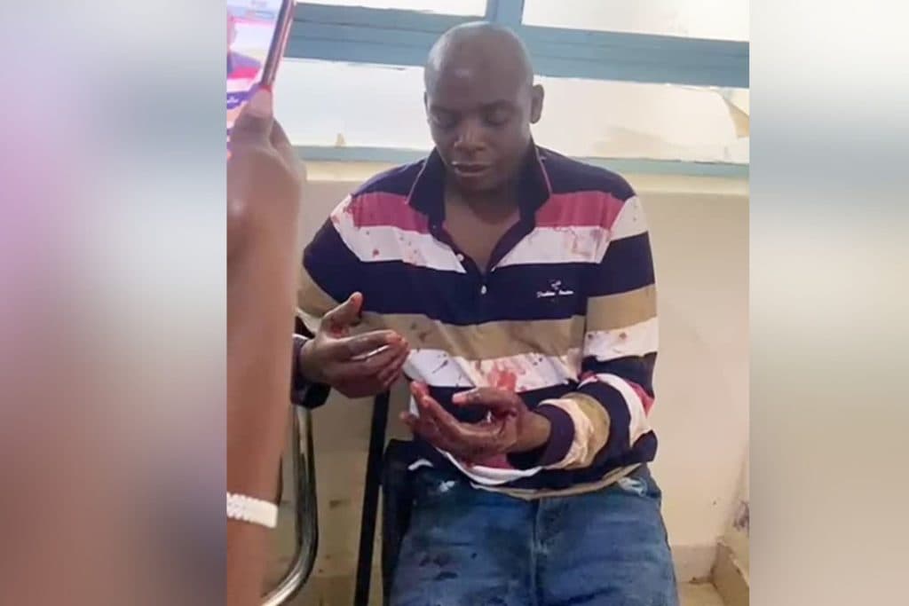Jimmy Gait receiving treatment following Sunday attack