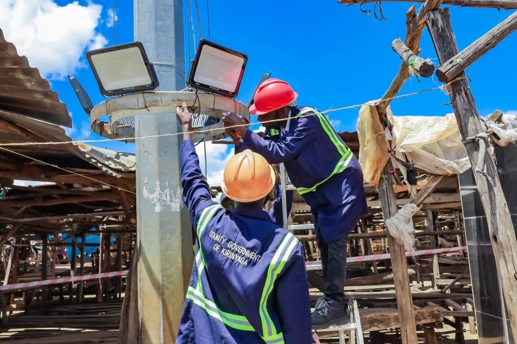 Kirinyaga lights up night economy boosting trade, security