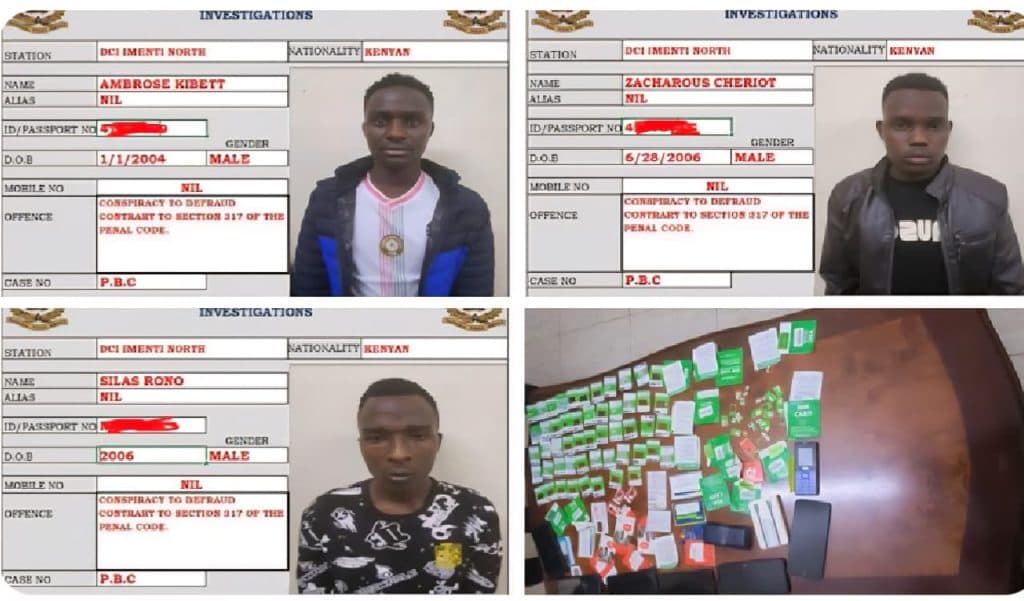 DCI dismantles sim swap fraud syndicate in Meru, arrests three suspects
