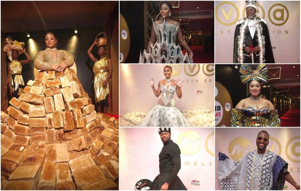 Dress made from 500 loaves stuns African film awards