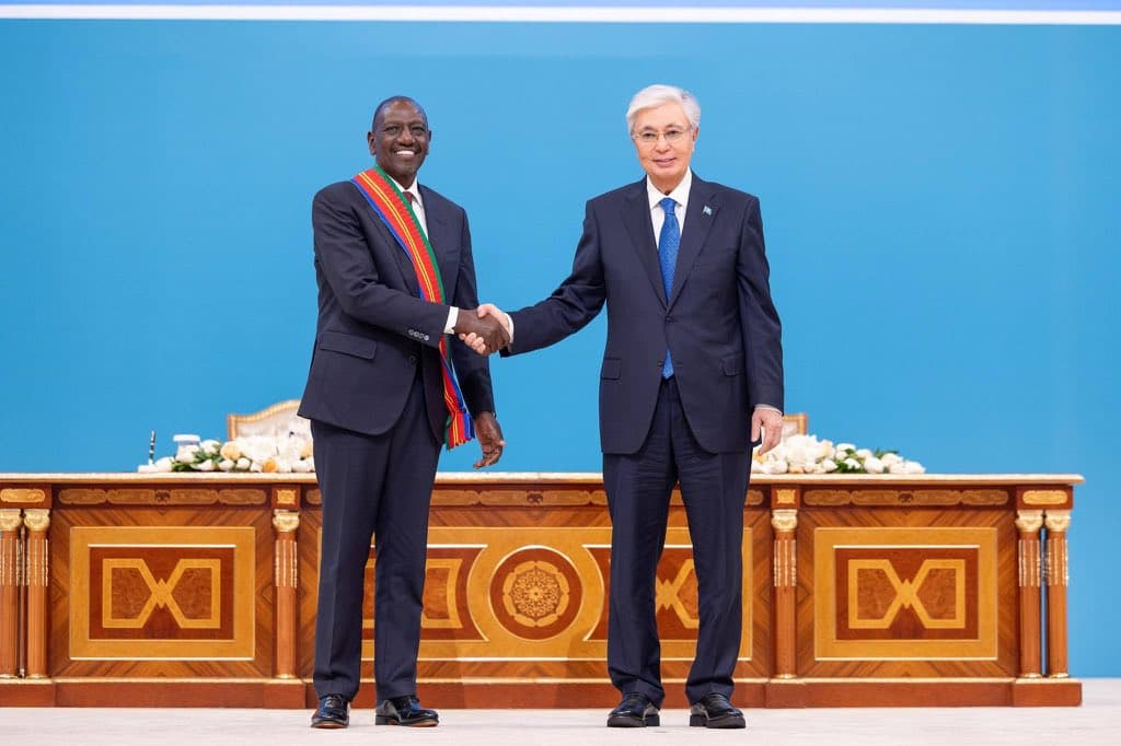 Kazakhstan awards Ruto top Order of Dostyk, First Degree