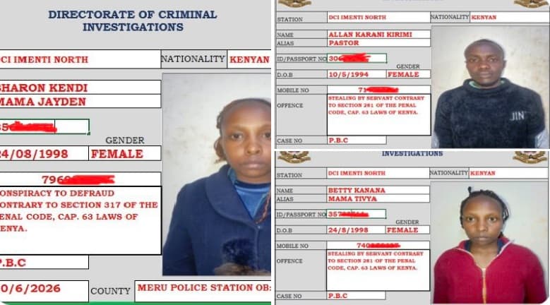 Three arrested in Ksh22.4M Sacco heist